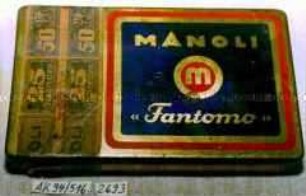 Blechdose für 25 Stück Zigaretten "MANOLI Fantomo"