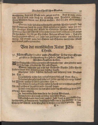 Von der menschlichen Natur JEsu Christi