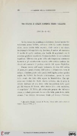 Tre statue di atleti scoperte presso Velletri