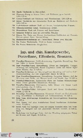 Jap. und chin. Kunstgewerbe, Porzellane, Elfenbein, Bronzen (Nr. 757-850)
