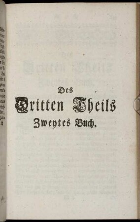 Des Dritten Theils Zweytes Buch.