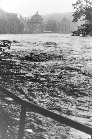 Görlitz. Obermühle, Hochwasser im Juli 1981, Repro
