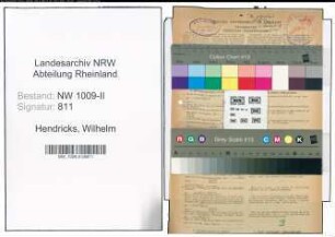 Entnazifizierung Wilhelm Hendricks , geb. 03.09.1897 (Kaufm.Angestellter)