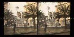 Rathaus und Ruinen in der San Camillostraße, Messina