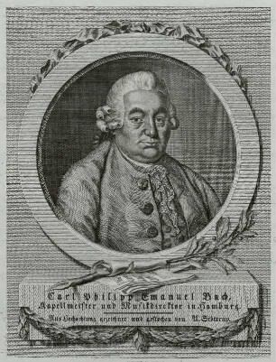 Frontispiz mit Brustbild Carl Philipp Emanuel Bach