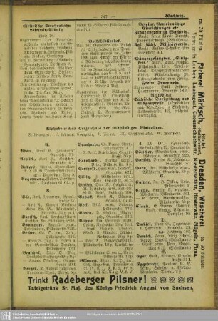 Einwohnerverzeichnis : Alphabetisches Verzeichnis der selbständigen Einwohner