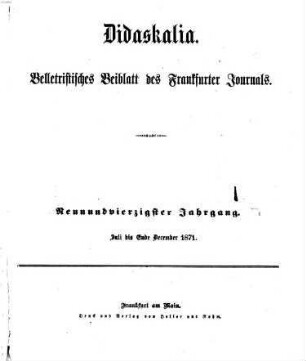 Didaskalia. 1871,7/12 = Jg. 49