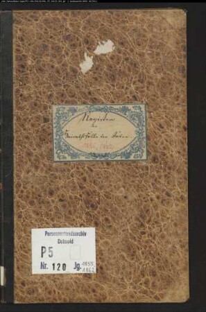 Zivilstandsregister der Juden mit den Orten Altenhundem und Langenei (H 1855-1862) (Gemeinde: Kirchhundem, Kreis Olpe)