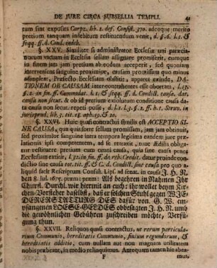 D. Friderici Philippi Tractatio Juridica De Subselliis Templorum, Vulgo Von Kirchen-Stühlen