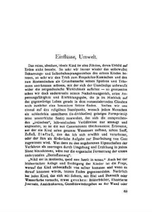 Einflüsse, Umwelt