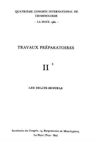 Les délits sexuels