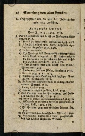 28-88, E. Schriftsteller um die Zeit der Reformation und nach derselben.
