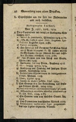 28-88, E. Schriftsteller um die Zeit der Reformation und nach derselben.