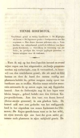 Tiende hoofdstuk. Vruchtbare grond en weinig landbouw ...