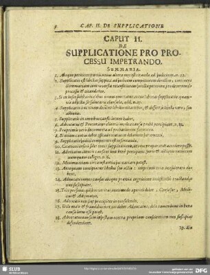 Caput II. De Supplicatione Pro Processu Impetrando