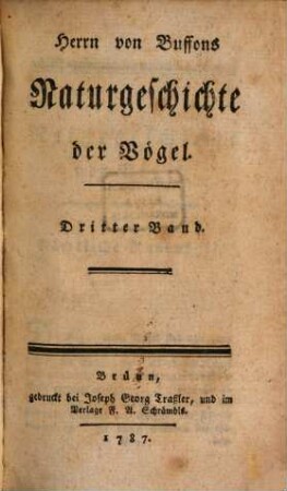 Herrn von Buffons Naturgeschichte der Vögel, 3