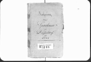 Rechnungen der Sparkasse für 1844