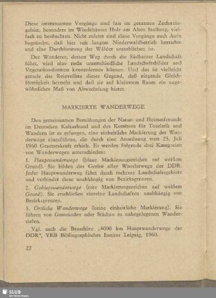 Markierte Wanderwege