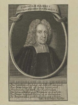 Bildnis des Iohann Wilh. Baierus