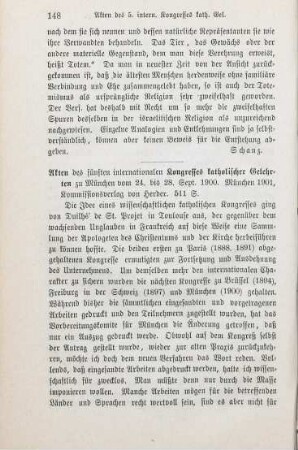 148-150 [Rezension] Akten des Fünften Internationalen Kongresses Katholischer Gelehrten