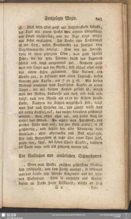 Die künstlichen und natürlichen Schneefiguren