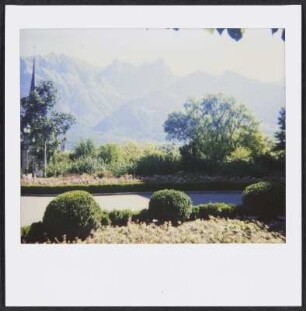 Blick von Bad Ragaz auf die Alpen