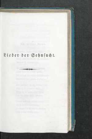 Lieder der Sehnsucht.