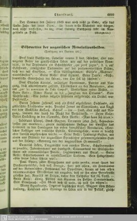 Silhouetten der ungarischen Revolutionshelden