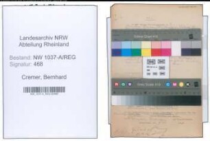 Entnazifizierung Bernhard Cremer , geb. 26.06.1903 ()