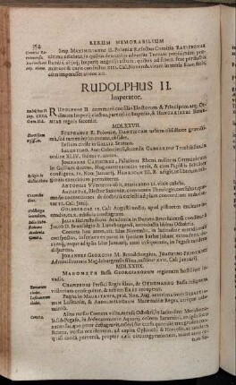 Rudolphus II. Imperator.