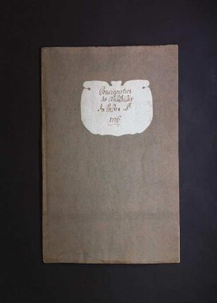 Inventarbuch Consignation Ausschuss Kasten D 1776