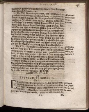 Caput IV. Et Ult. De Extremis Frigusculi.