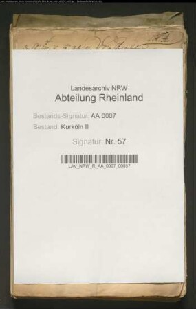 Korrespondenz mit der Stadt Köln wegen des Leichenzuges und der Beisetzung des Erzbischofs Josef Clemens