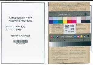 Entnazifizierung Gertrud Roeske, geb. 26.03.1920 (Lehrerin)