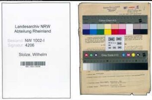 Entnazifizierung Wilhelm Stolze, geb. 01.12.1902 (Korrespondent)
