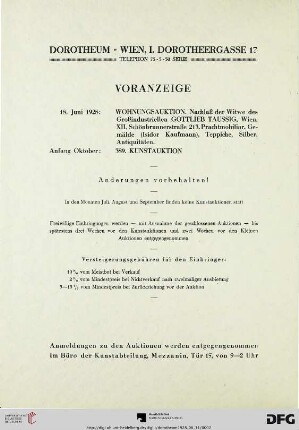 Voranzeige