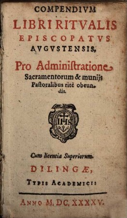 Compendium Libri ritualis Episcopatus Augustensis