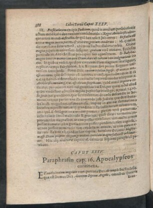 Cap. XXXV: Paraphrasin cap. 16. Apocalypseos continens