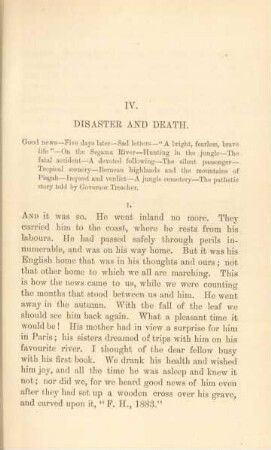 IV. Disaster and death