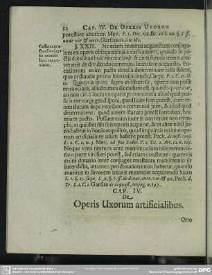 Cap. IV. De Operis Uxorum artificialibus