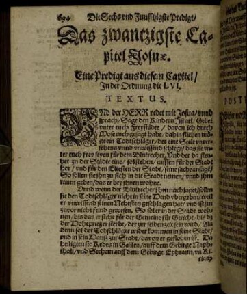 Das zwantzigste Capitel Josuae.
