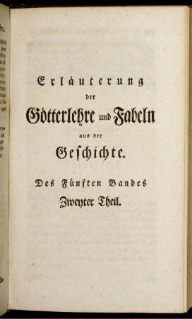 Des Fünften Bandes Zweyter Theil.