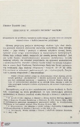 [3.]1953: Uzbrojenie w ,,Hołdzie pruskim'' Matejki