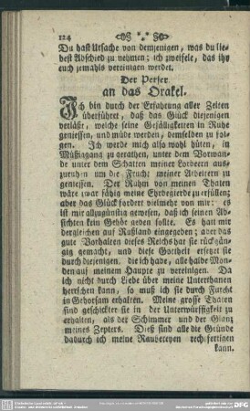 Der Perser an das Orakel
