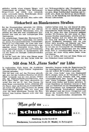 Mit dem M.S. "Hans Sachs" zur Lühe