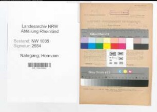 Entnazifizierung Hermann Nahrgang , geb. 27.03.1898 (Angestellter)