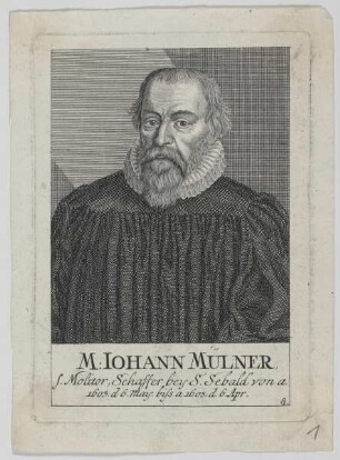 Bildnis des Iohann Mülner