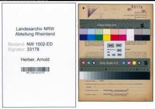 Entnazifizierung Arnold Herber, geb. 08.10.1900 (Studienrat)