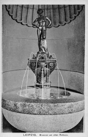 Leipzig: Brunnen am alten Rathaus