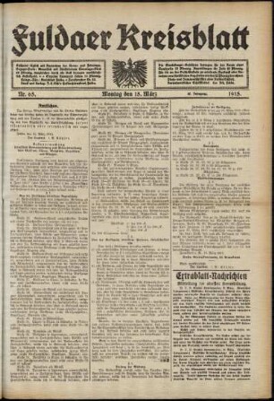 Ausgabe vom Montag, den 15. März 1915.